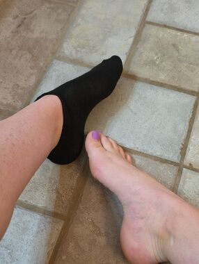 Women’s Black Low-Cut Ankle Socks Well Worn